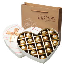 Ferrero hazelnut chocolate gift box heart-shaped men and women birthday children gift Valentines Day Net Red New Year gift