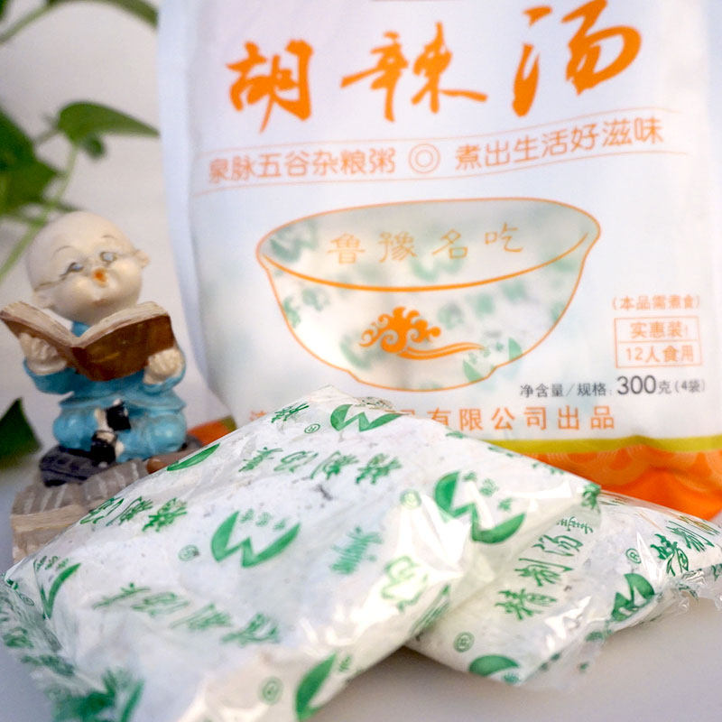 Quanmai Brands Hu Spicy Soup Jinan Taste Special Shandong Name Eating Speed Instant Porridge Powder Bag Breakfast Porridge material Package 300g 