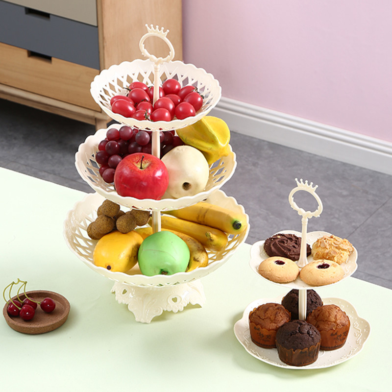 Net Red Fruit Pan Living Room Home Light Lavish Triple Fruit Tray Creative Nordic Style Modern Dried Fruit Candy Snacks Pan