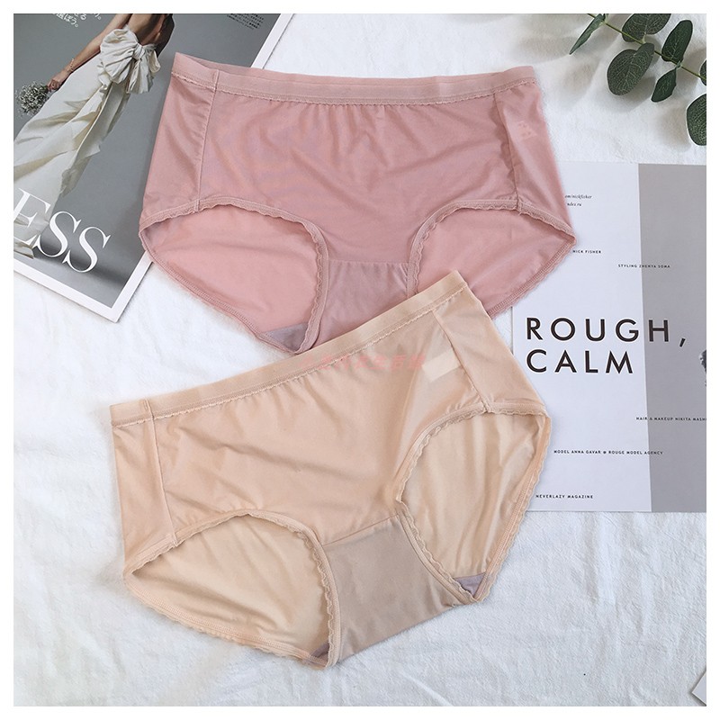 Gufei 9234 ultra-thin, light, soft, and thin screw briefs, ice silk, mid-waist, breathable, comfortable, hip-pack panties for women
