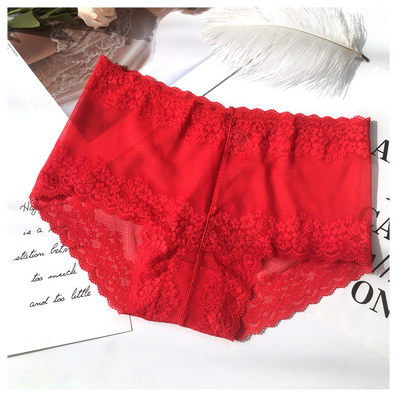 Gufei 2611 transparent mesh ultra-thin breathable lace bag hip lace small flat angle sexy and comfortable mid-waist underwear women