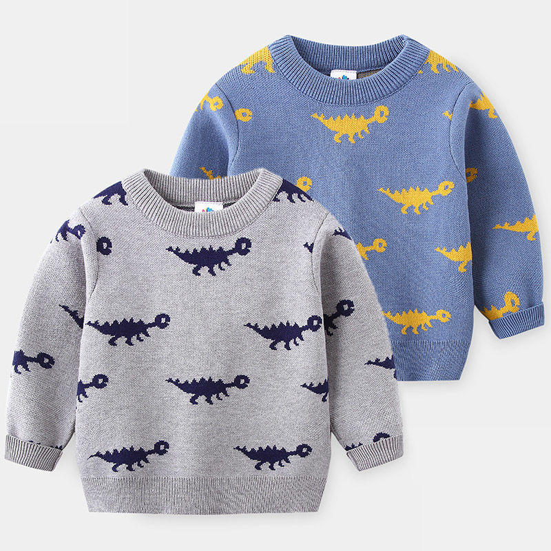 Baby Dinosaur Sweater Spring Autumn Winter Dress New Boy Children Suit Children Suit Stitch Cardiovert my1630