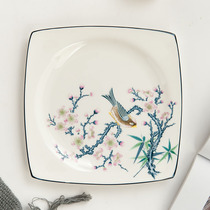 Household 8 inch Tianyuan flat plate cake plate Western food Carlton flat plate cold platter 8 inch cold dish plate steak plate