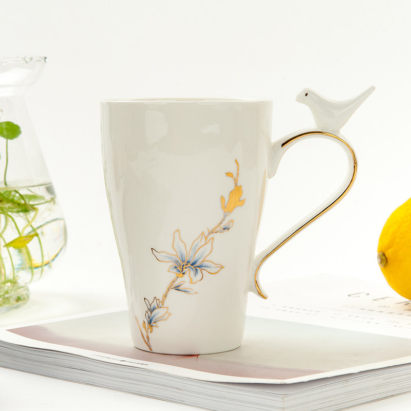 Bone Porcelain Small Bird to cup teacup Mark cup small bird water glass bunches waist cup Macs Princess to cup