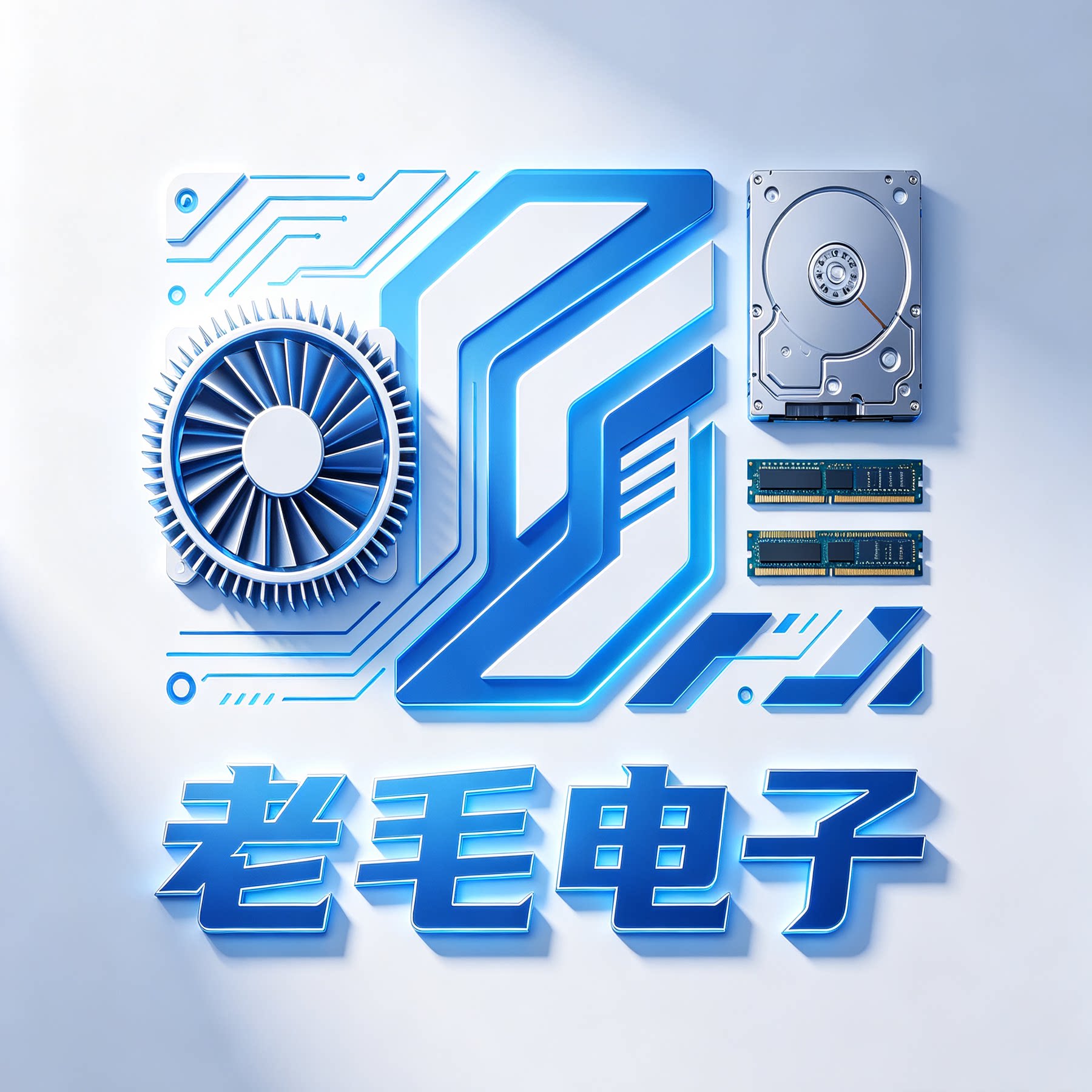 老毛电子产品经营部企业店的LOGO