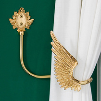 Harvest cabin Nordic light luxury living room creative shape wing curtain hook bedroom decoration model room retro hook