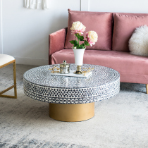 Harvest Lodge Southeast Asia Shell Post-Modern Round Coffee Table Living Room Coffee Table Light Luxury Designer Creative Tea Table