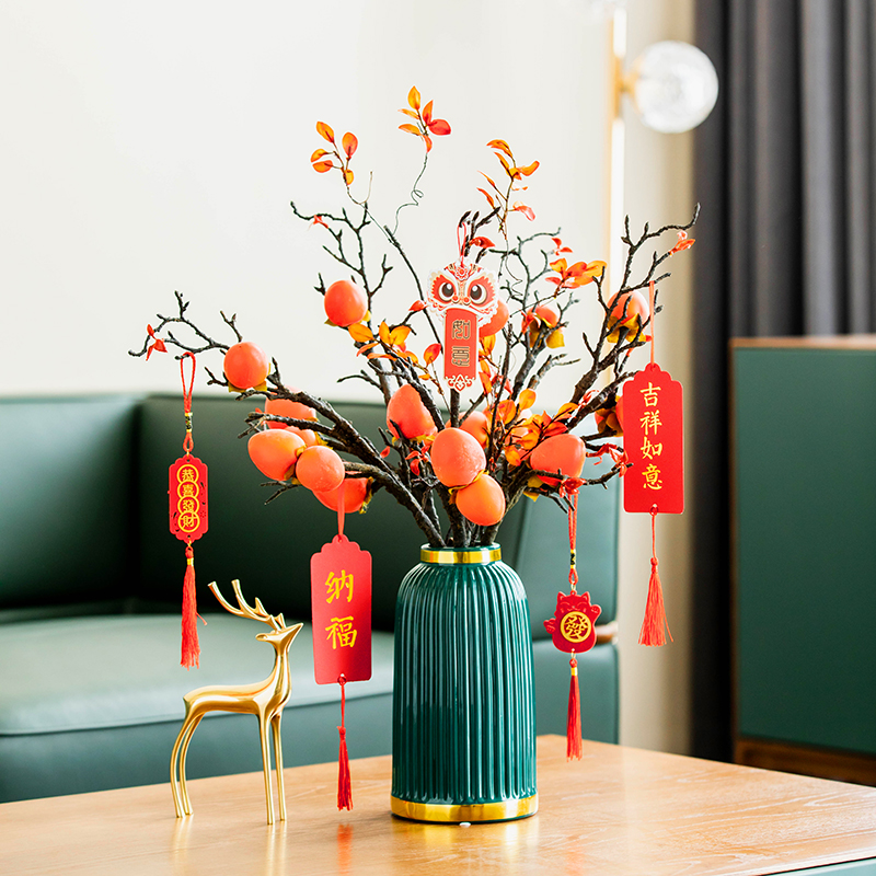Dried flower emulated tomatoes parlour living-room pendulum pieces of persimmon persimmon juyi Joe relocating new home decorations Opening gift Gift