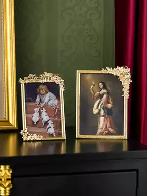 Harvest cottage fashion modern golden photo frame metal frame light luxury desktop table table alloy photo frame decoration decoration