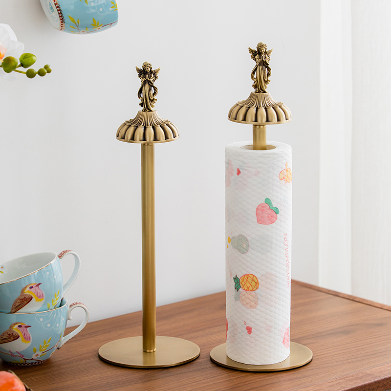 Brass Napkin Holder for Home Dining Table, Nordic Kitchen Vertical Oil-Absorbing Paper Roll Storage Paper Towel Holder Brass Napkin Holder for Home Dining Table, Nordic Kitchen Vertical Oil-Absorbing Paper Roll Storage Paper Towel Holder