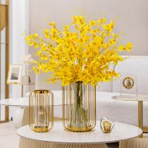  Light luxury vase decoration Living room dining table TV cabinet dried flower flower arrangement creative home decoration dancing orchid simulation flower