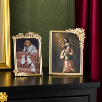  Harvest cottage fashion modern golden photo frame Metal image frame Light luxury desktop table Alloy photo frame decorative ornaments
