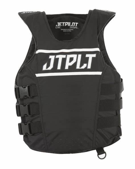 Jetpilot New Model Life Jacket for Motorboat Racing, Black and Fluorescent Yellow