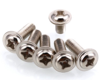 Stainless steel 201 cross round head pan head with meson with pad pad machine tooth screw with gasket machine screw M3 M4 M5