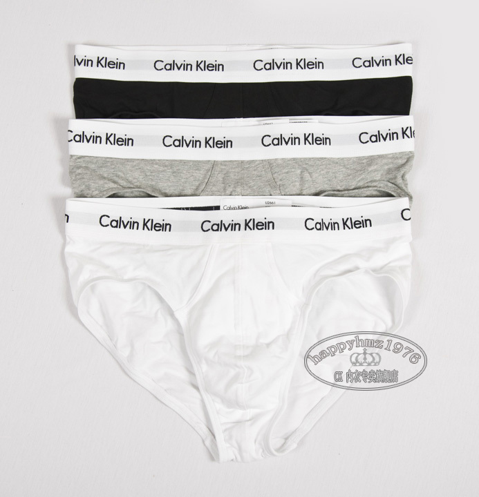 【Men's Triangle Underwear Three-Pack】Ck Men's Underwear, Close-Fitting, Breathable, Comfortable Triangle Underwear, Authentic from Domestic Retailers