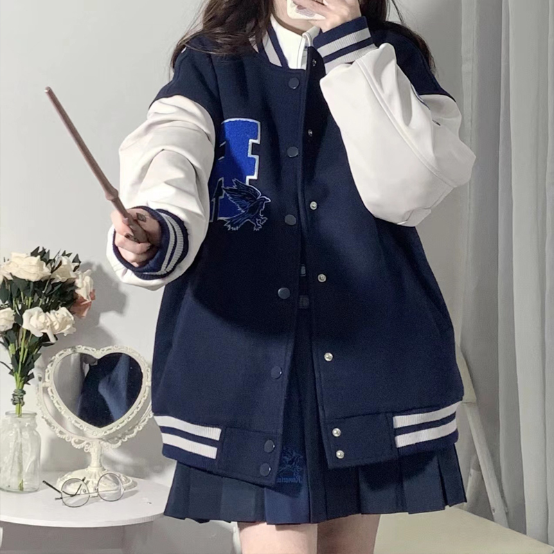 Terracotta Heavy Industry Baseball Uniform Story American Co-Branded Harry Embroidery College Style Jacket Women's Spring and Autumn Jk Potter