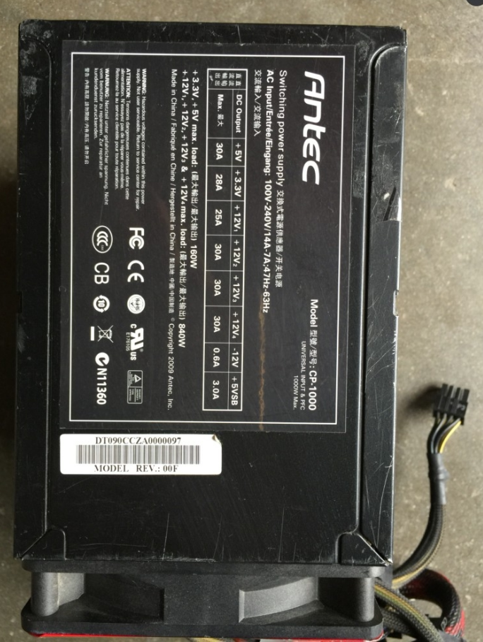 Original Anker cp-1000 rated 1000W server module power physical figure