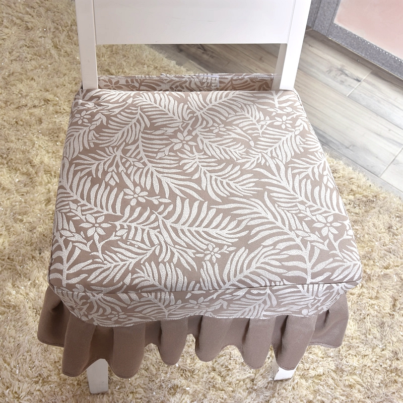 Customized chair high-end set luxury conference chair home replacement chair cushion cushion hotel Nordic grid solid wood chair cushion