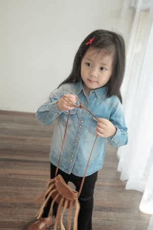 Chemise fille à manche longue en toile - Ref 2085608 Image 10