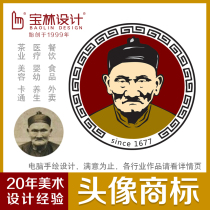 Head logo logo design door sign making head portrait sketch cartoon character logo personal hand drawn portrait