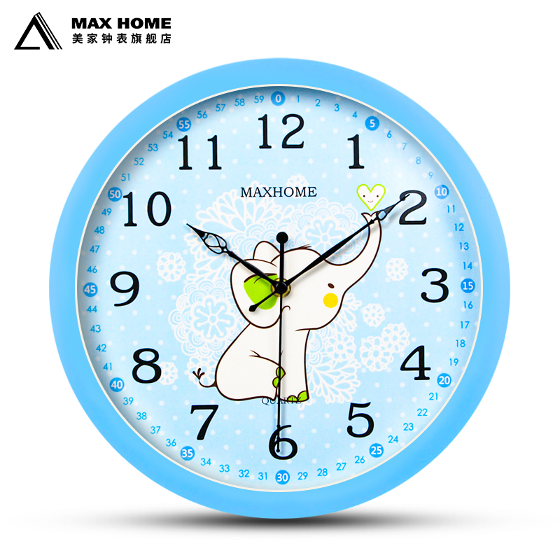 Cognitive early education learning with cartoon wall clock children's room creative clock table bedroom living room cute girl personality