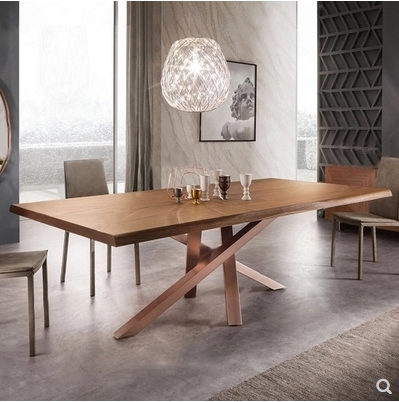 Solid wood conference table long table modern minimalist desk rectangular dining table home small apartment computer desk desk