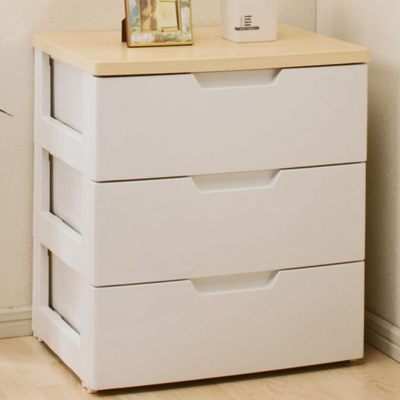 Japan IRIS drawer-style Japanese-style bedroom low cabinet under the table storage box bedside bedside table four or three layers Alice