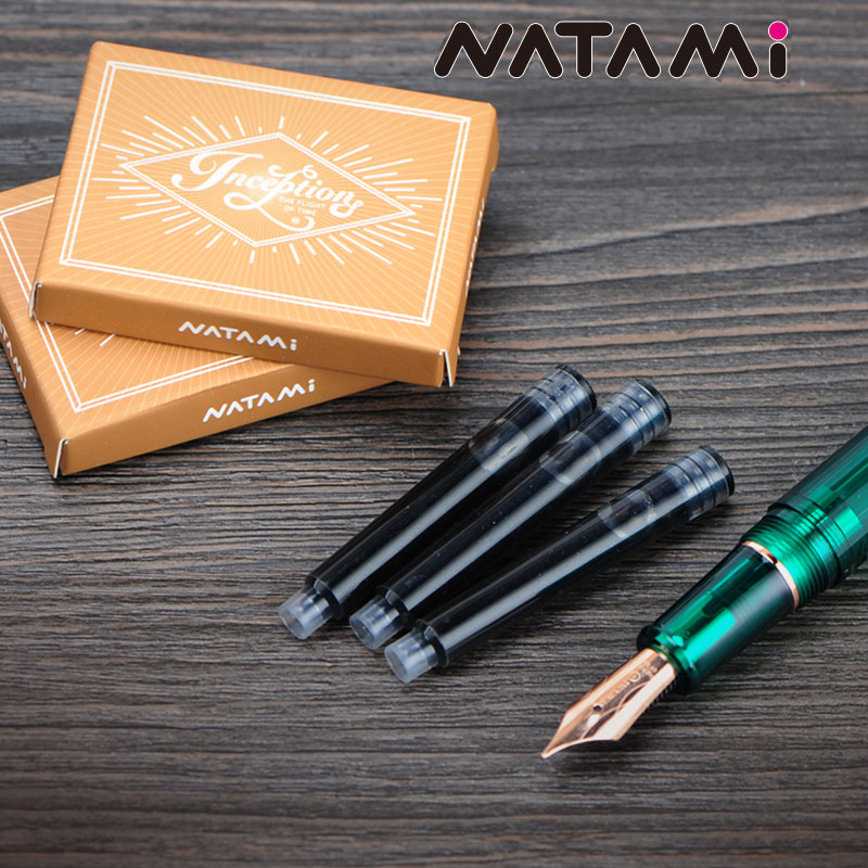 Japan's NATAMI Natomi first saw the light chaser pen ink bag can replace the straight liquid black ink ink bile
