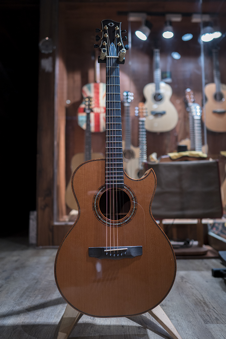 Dalian Log Hall James Olson Master Handmade Piano Red Pine Indian Rosewood Middle Age Guitar