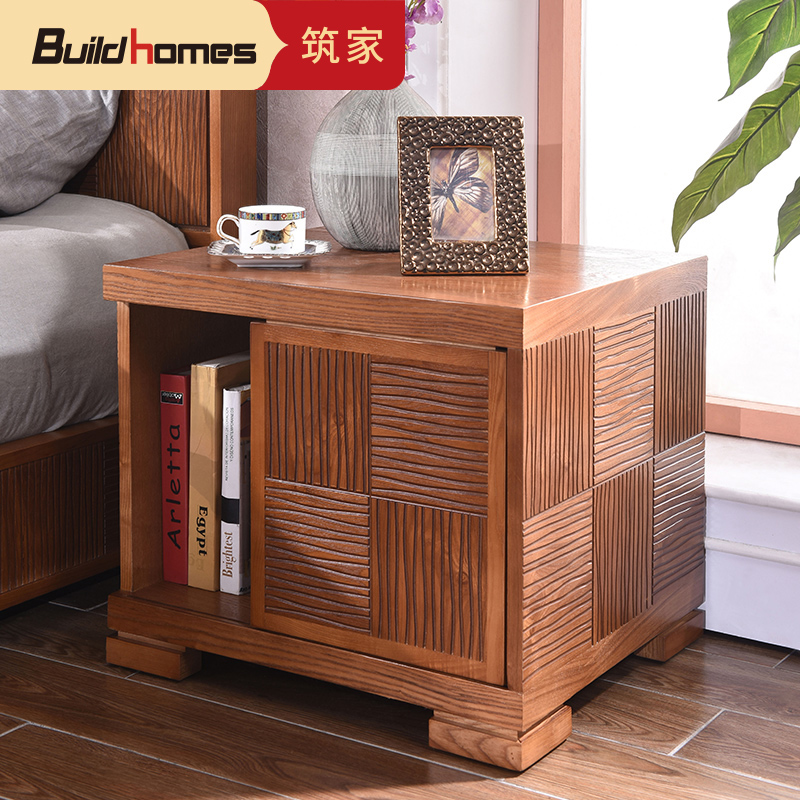 Tsukiji Southeast Asian Customs House Betel Nut Color Bed Head Cabinet Bedside Cabinet New Chinese Drawer Containing Cabinet Thai Style Cabinet