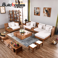 Xây dựng một phòng khách hoàn chỉnh bộ đồ nội thất gỗ rắn phong cách Đông Nam Á sofa năm mảnh bàn cà phê tủ TV kết hợp nâng cấp