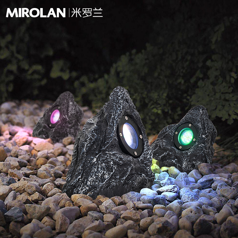 Outdoor Waterproof Ground Lamp Waterproof Landscaping Lamp Park Creative Stone Lantern Courtyard Lamp Imitation Stone Courtyard Lamp Spotlight-Taobao