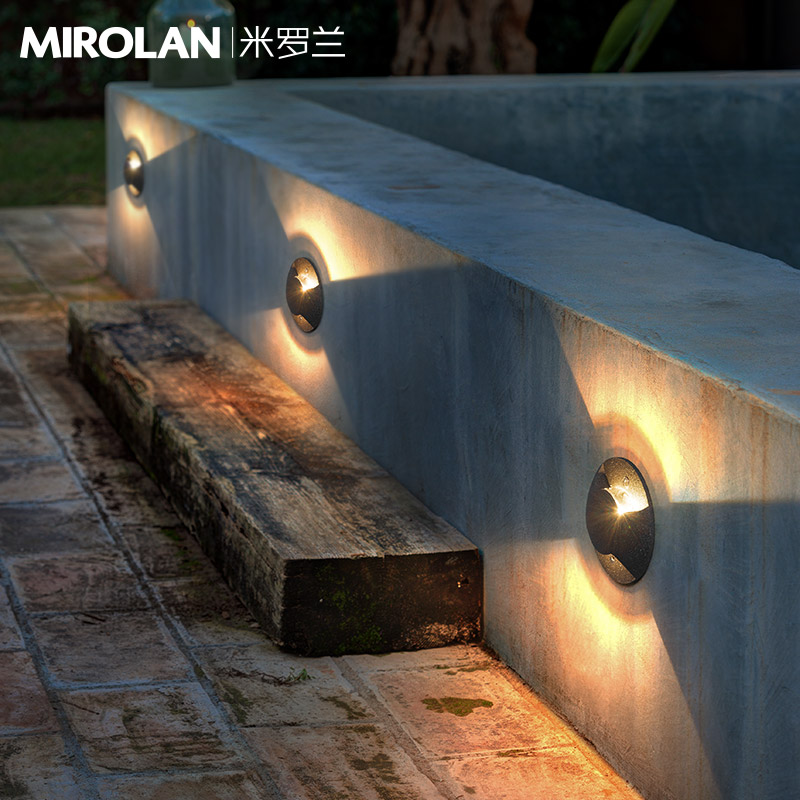 Buried lamp Household waterproof exterior modern simple lamp Buried lamp embedded waterproof landscape garden Garden lawn Indoor exterior wall lamp