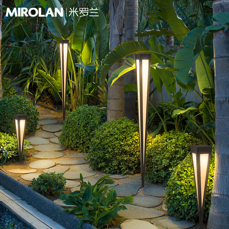 Solar lights Outdoor garden lights Lawn lights Waterproof outdoor landscape high pole lights Plug-in buried lights Villa lighting package
