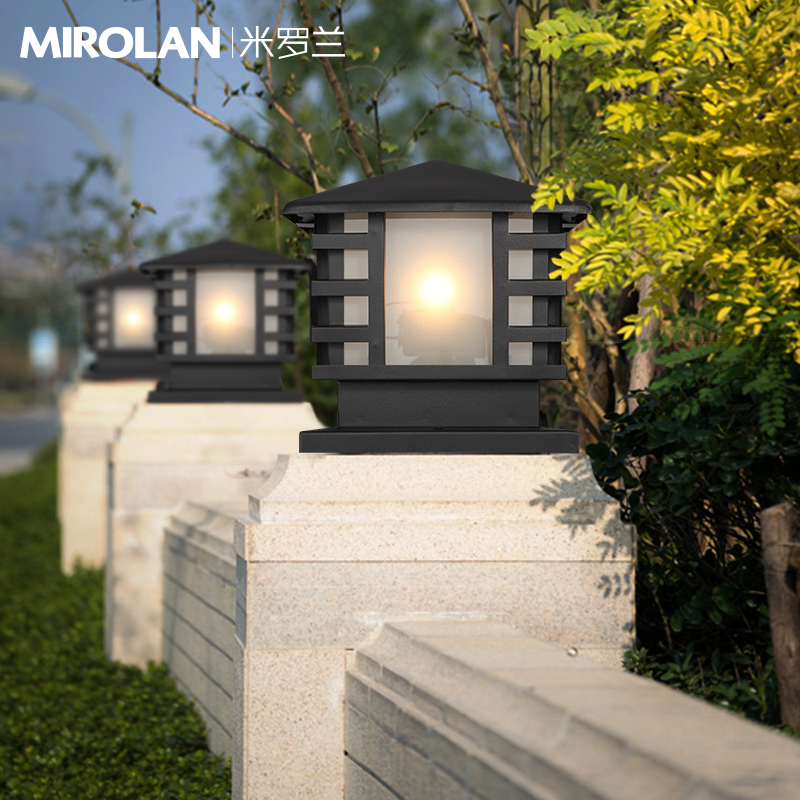 Pillar head lamp wall lamp door pillar lamp villa garden lamp pillar lamp European style retro garden landscape lawn lamp