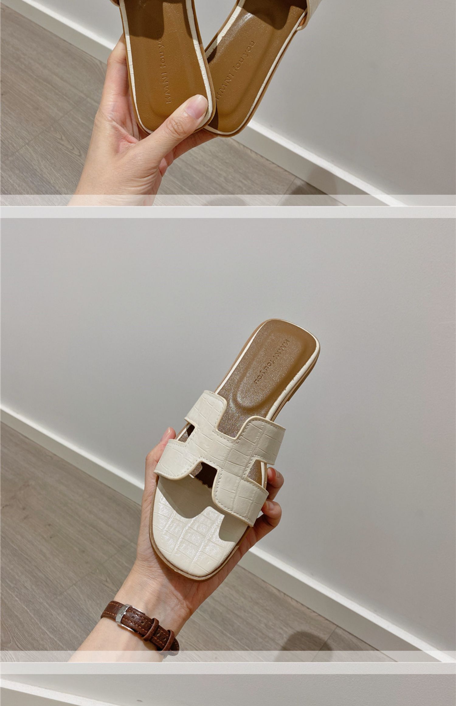 Fee Stijl Slippers Vrouwen Zomer Dragen 2023 Zomer Nieuwe Koreaanse Versie Van Slippers Platte All-Match Strand Schoenen sandalen Vrouwen_voghion.com