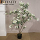 Artificial Bougainvillea Tree Potted Plant Indoor Decoration Green Plant Ornament Living Room Fake Flower Tree Commercial Display Design Soft Decoration