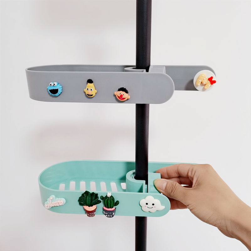 Cartoon cute creative faucet shower rod drainable rack storage dishwashing cotton kitchen bathroom sink rack