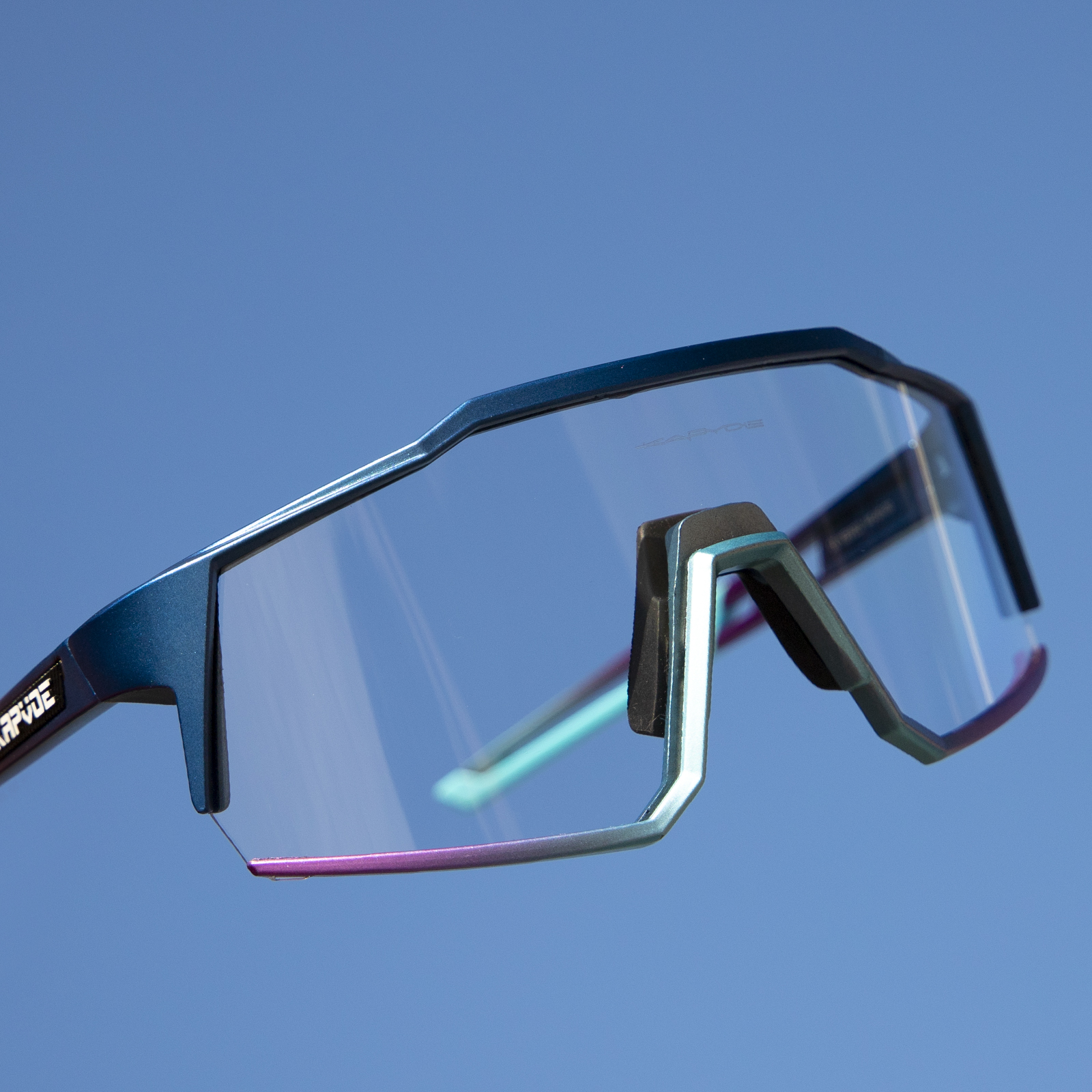 KAPVOE Discoloration Riding Glasses Professional Sports Outdoor Windproof Female Myopia Goggles Polarized Road Bike Men