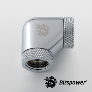Brand new Bitspower BP water cooling dazzling silver 90-degree double-screwed inner-tooth switching base internal wire BP-90DRIG14