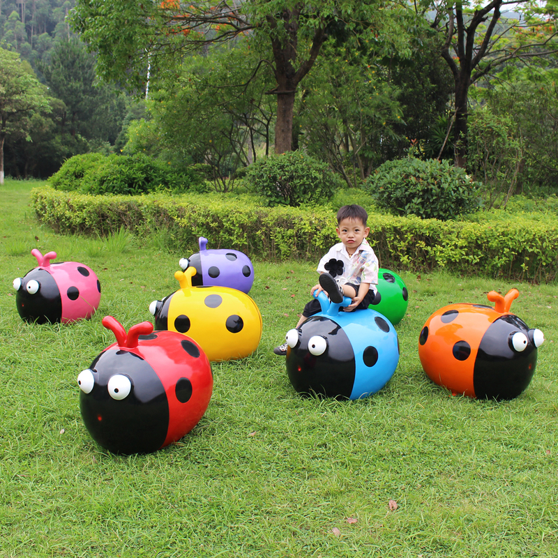 Community Landscape Playground Kindergarten Decorative Bench Beetle Cartoon Seven-Star Ladybug Fiberglass Sculpture Ornament Community Landscape Playground Kindergarten Decorative Bench Beetle Cartoon Seven-Star Ladybug Fiberglass Sculpture Ornament