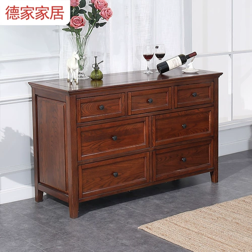 Qingde's Loora American сельский сельский шкаф Qiju Шкаф с твердым деревом гостиной крыльца крыльца шкаф