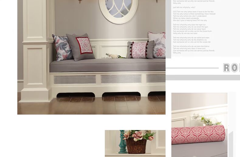 Châu Âu Jacquard Craft Sofa gối gối / gối thắt lưng gối hình trụ gối tựa lưng hình thú