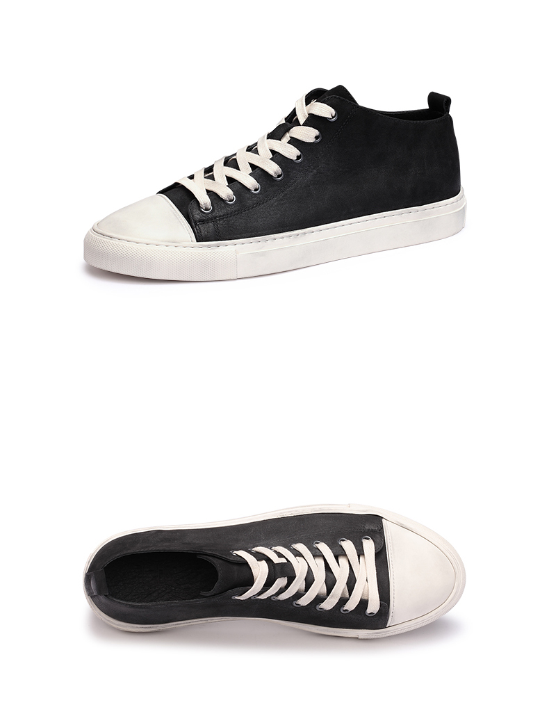 BK Berdy cool retro giày cũ giày nam cao giày thủy triều mùa thu và mùa đông da thanh niên giày thường ngày - Giay cao giày tập gym nam