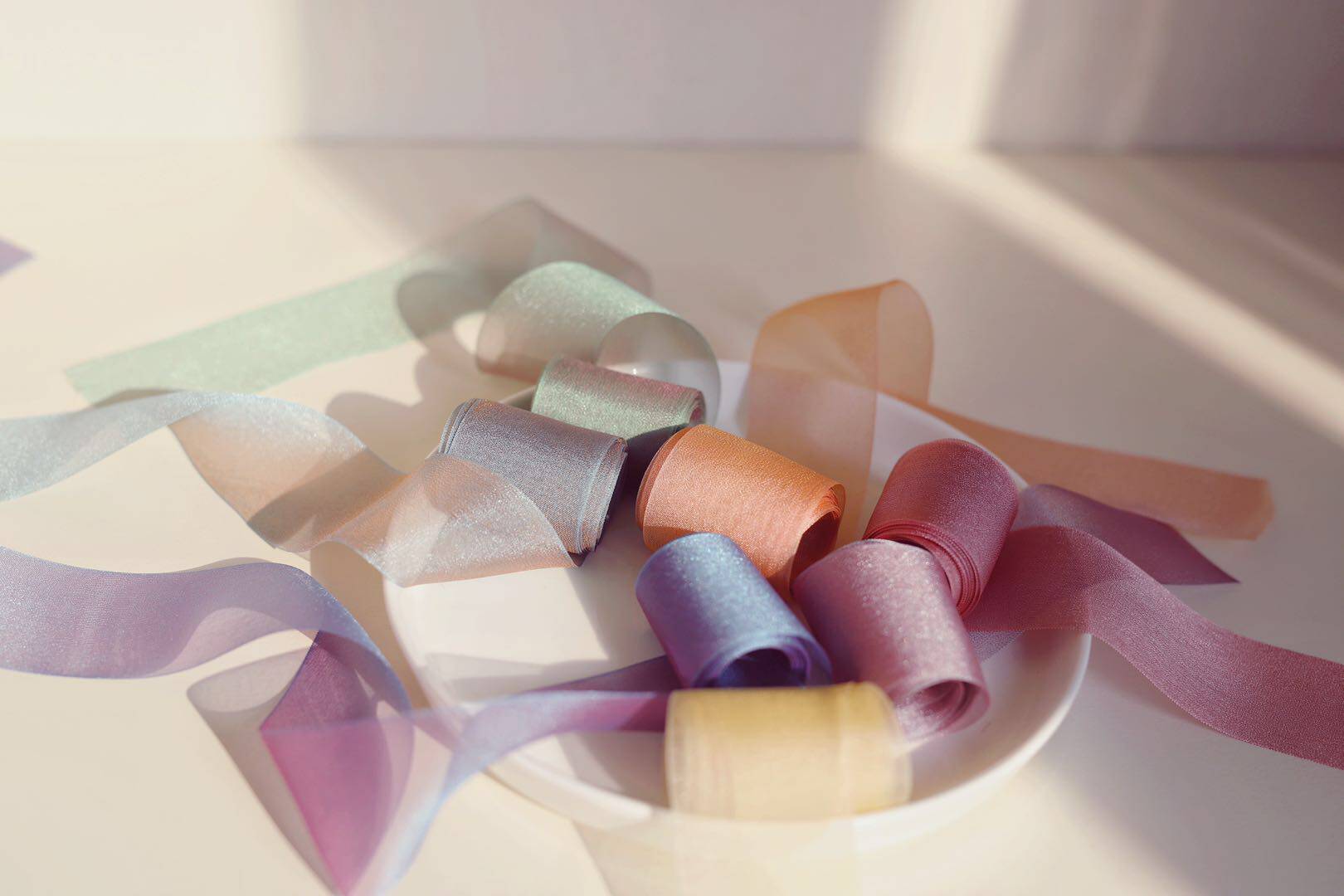 Japan imported 3 3cm cake snow yarn Eugen ribbon webbing diy bow decoration hair decoration material streamers