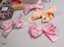 About 25mm wide spring wave edge sparkling lace webbing fabric lace black