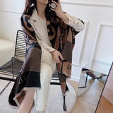 Демисезонный шарф, универсальная накидка из искусственного меха, большой удерживающий тепло плащ, в корейском стиле, увеличенная толщина