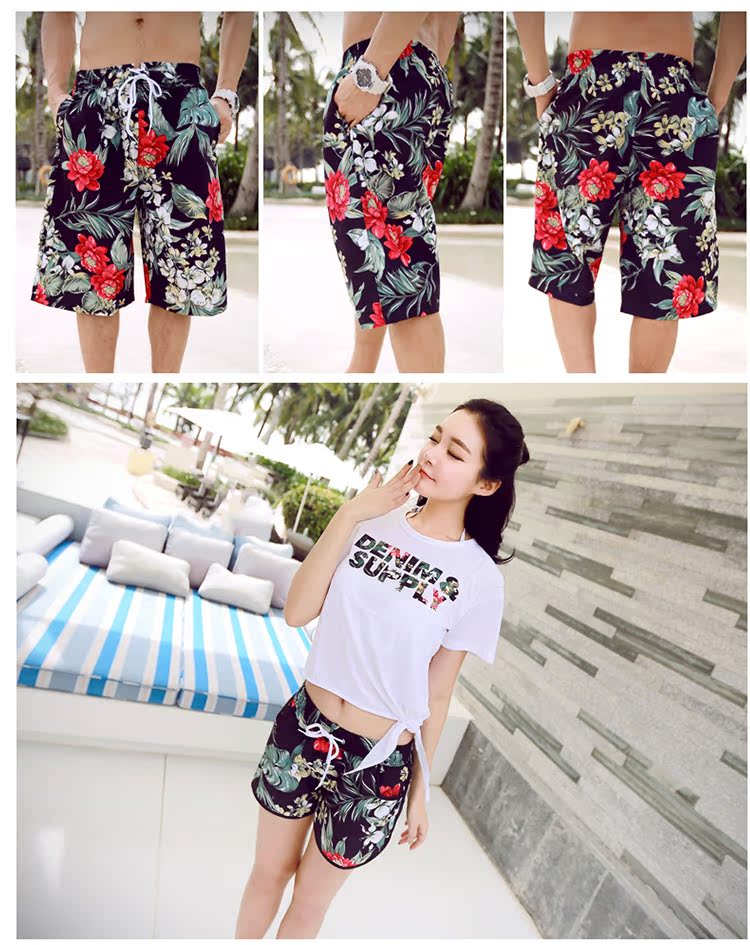 Cặp vợ chồng yêu biển đi biển quần lướt quần nhanh quần khô tuần trăng mật cặp vợ chồng đi nghỉ biển quần đi biển đẹp rẻ