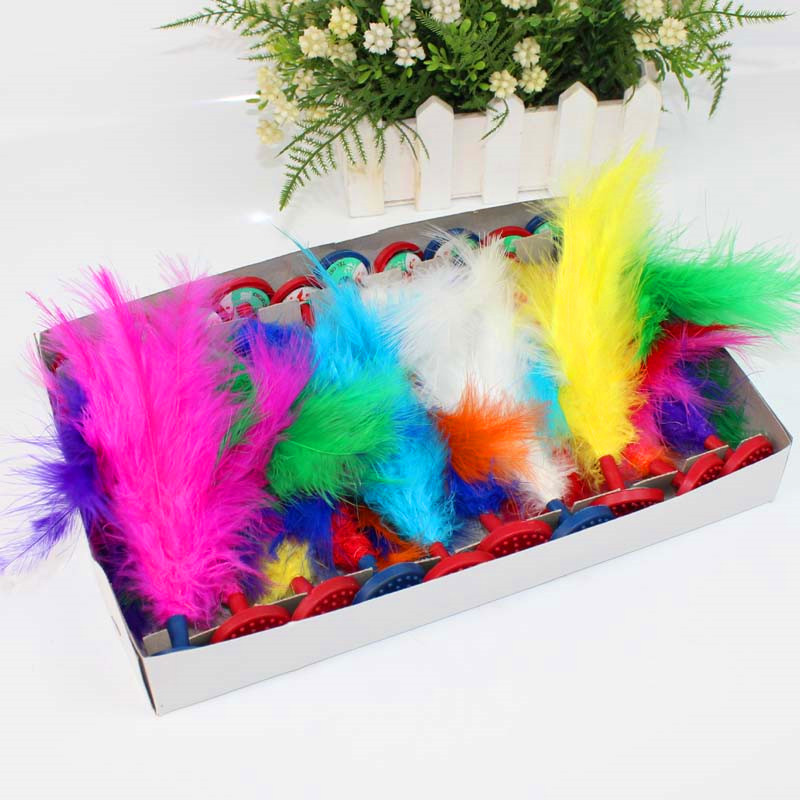 W11 Feather Duster Trẻ em Bọ cạp Sinh viên Thể dục Giải trí Handmade Nhíp Tip Tail Velvet 043 - Các môn thể thao cầu lông / Diabolo / dân gian cầu đá lông đen