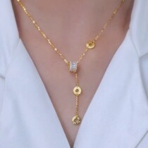 Liquidation de sortie offre spéciale à durée limitée collier de petite taille en or 18 carats marque recommandée par une célébrité sur Internet pour que les bijoux pour femmes soient retirés du magasin